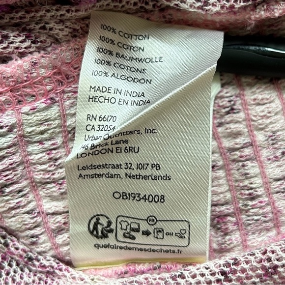 Free People Lilac Combo Purple Pink Oh My Baby Lettuce Trim Ruffle Tee NWT XS - Picture 10 of 12